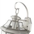 Livex Lighting Monterey 1-Light 100W Brass Outdoor Wall Lantern in Nickel