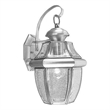 Livex Lighting Monterey 1-Light 100W Brass Outdoor Wall Lantern in Nickel