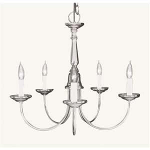 Livex Lighting Chandelier in Brushed Nickel