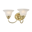 Livex Lighting Edgemont 2 Bath Light in Polished Brass