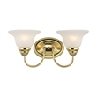 Livex Lighting Edgemont 2 Bath Light in Polished Brass
