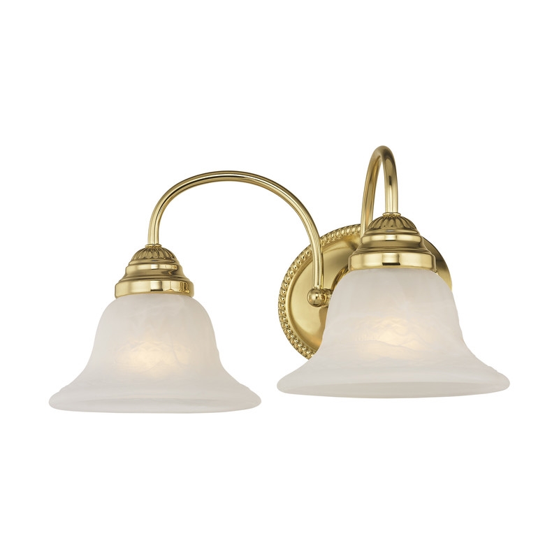 Livex Lighting Edgemont 2 Bath Light in Polished Brass