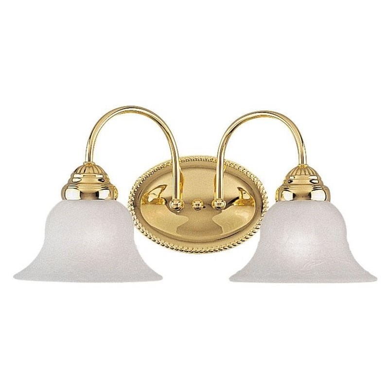 Livex Lighting Edgemont 2 Bath Light in Polished Brass