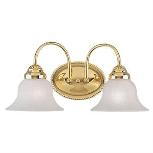 Livex Lighting Edgemont 2 Bath Light in Polished Brass
