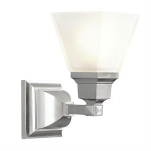 livex lighting mission bath light in brushed nickel