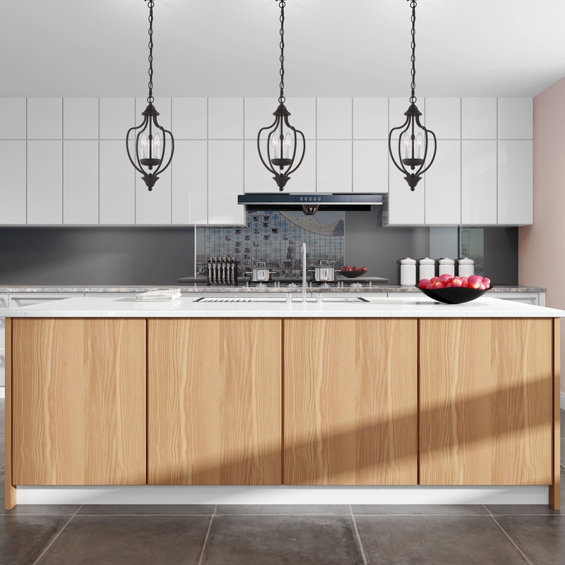 Livex Lighting Home Basics 3 Light Bronze Chain Hang/Ceiling Mount