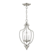 Livex Lighting Home Basics 3 Light Brushed Nickel Chain Hang/Ceiling Mount