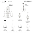 Livex Lighting Home Basics 3 Light Brushed Nickel Chain Hang/Ceiling Mount