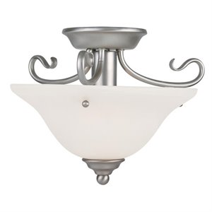 Livex Lighting Coronado Ceiling Mount in Brushed Nickel