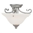 Livex Lighting Coronado Ceiling Mount in Brushed Nickel