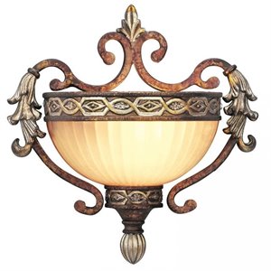 Livex Lighting Seville Wall Sconce in Palacial Bronze with Gilded Accents