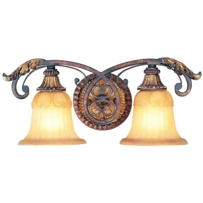 Livex Lighting Villa Verona Bath in Verona Bronze with Aged Gold Leaf Accents