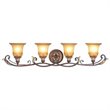 Livex Lighting Villa Verona Bath in Verona Bronze with Aged Gold Leaf Accents