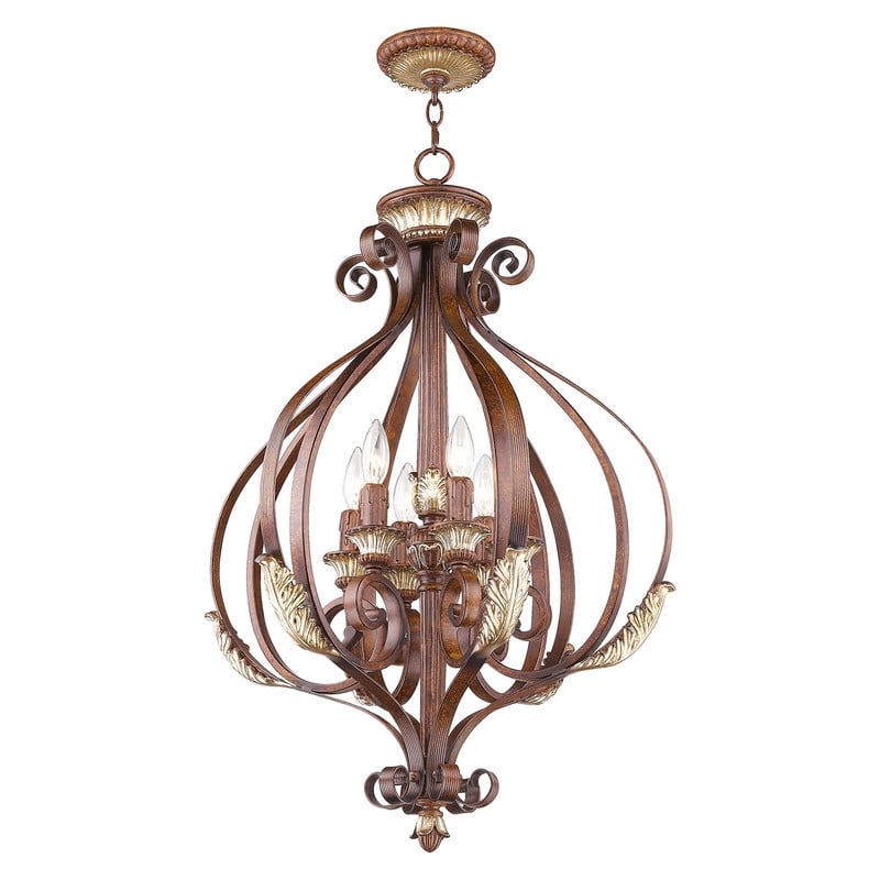 Livex Lighting Villa Verona 6 Light Verona Bronze Foyer