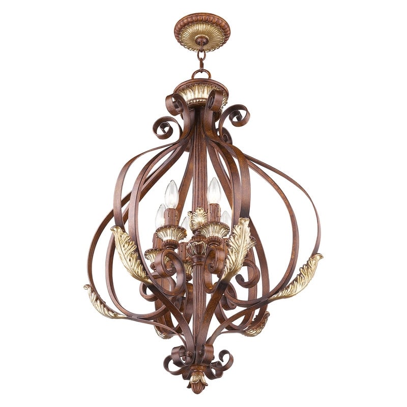 Livex Lighting Villa Verona 6 Light Verona Bronze Foyer
