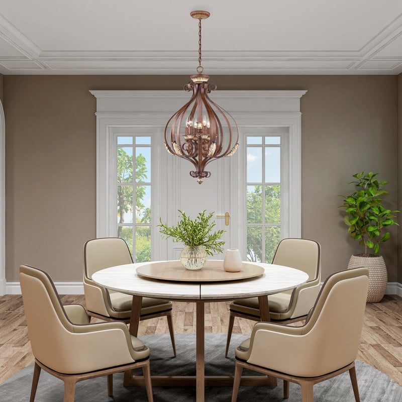 Livex Lighting Villa Verona 6 Light Verona Bronze Foyer
