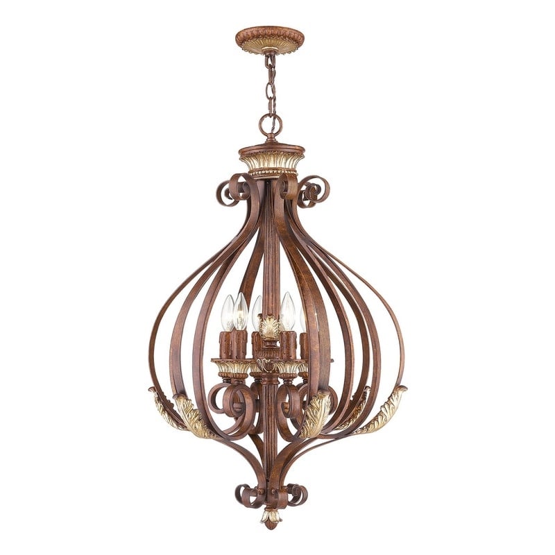 Livex Lighting Villa Verona 6 Light Verona Bronze Foyer