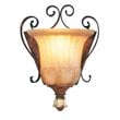 Livex Lighting Villa Verona Wall Sconce in Verona Bronze with Aged Gold Leaf