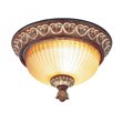 Livex Lighting Villa Verona Ceiling Mount in Verona Bronze with Aged Gold Leaf
