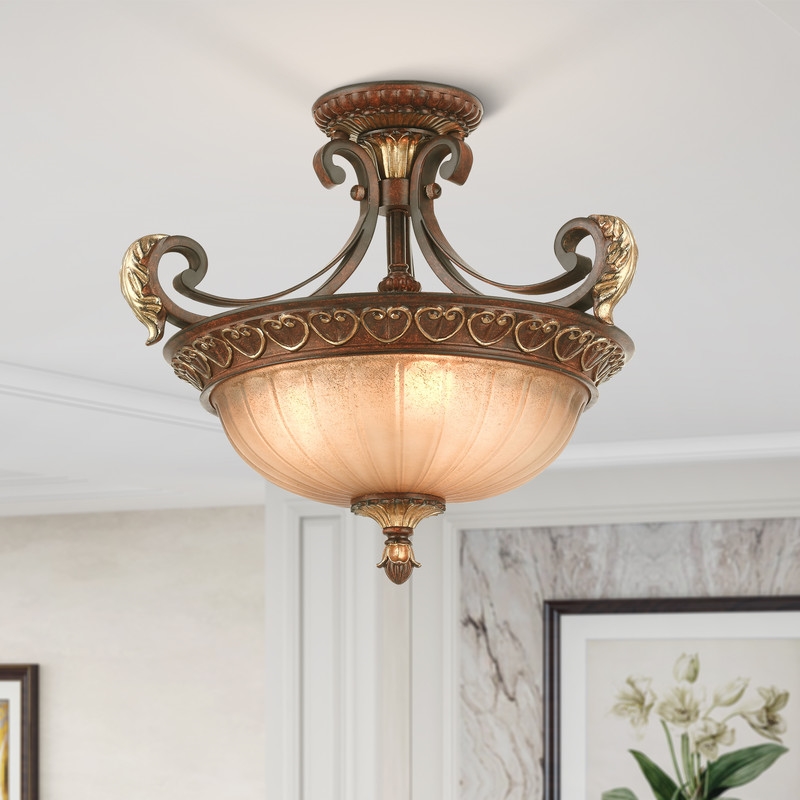 Livex Lighting Villa Verona 3 Light Verona Bronze Chain Hang/Ceiling Mount