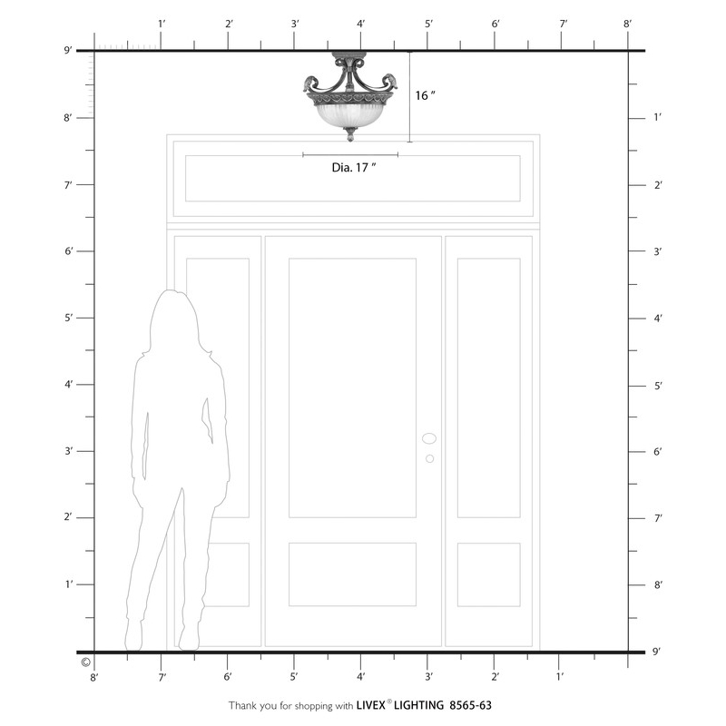 Livex Lighting Villa Verona 3 Light Verona Bronze Chain Hang/Ceiling Mount