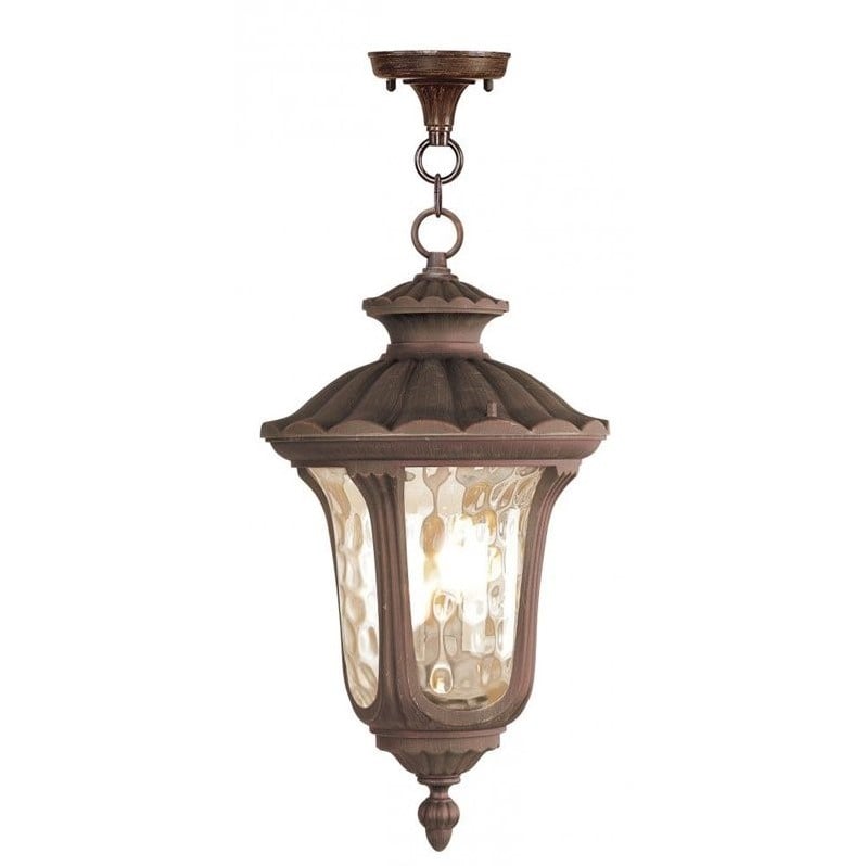 Livex Lighting Oxford Outdoor Chain Hang in Imperial Bronze