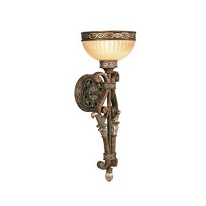 Livex Lighting Seville Wall Sconce in Palacial Bronze with Gilded Accents