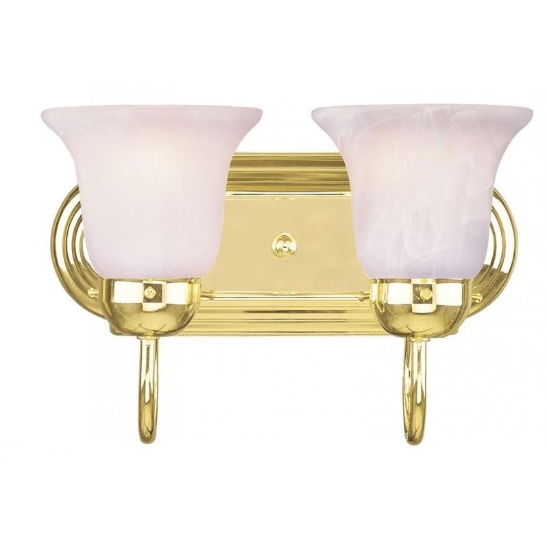 Livex Lighting Riviera 2 Bath Light in Polished Brass