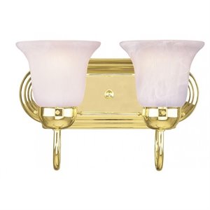 Livex Lighting Riviera 2 Bath Light in Polished Brass
