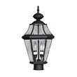 Livex Lighting Georgetown 2 Light Outdoor Post Head in Black