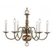 Livex Lighting Williamsburgh Chandelier in Antique Brass