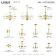 Livex Lighting Williamsburgh 6-Light Metal Chandelier in Polished Brass