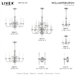Livex Lighting Williamsburgh 6 Light Brushed Nickel Chandelier