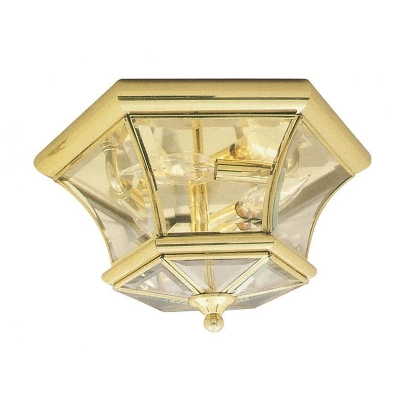 Livex Lighting Monterey Ceiling Mount in Polished Brass