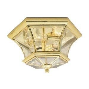 Livex Lighting Monterey Ceiling Mount in Polished Brass