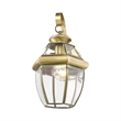 Livex Lighting Monterey 1-Light 100W Brass Outdoor Wall Lantern in Antique Brass