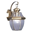 Livex Lighting Monterey 1-Light 100W Brass Outdoor Wall Lantern in Antique Brass