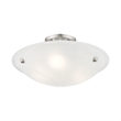 Livex Lighting Oasis 3-Light Contemporary Metal Ceiling Mount in Brushed Nickel