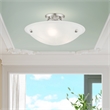 Livex Lighting Oasis 3-Light Contemporary Metal Ceiling Mount in Brushed Nickel