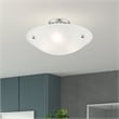 Livex Lighting Oasis 3-Light Contemporary Metal Ceiling Mount in Brushed Nickel
