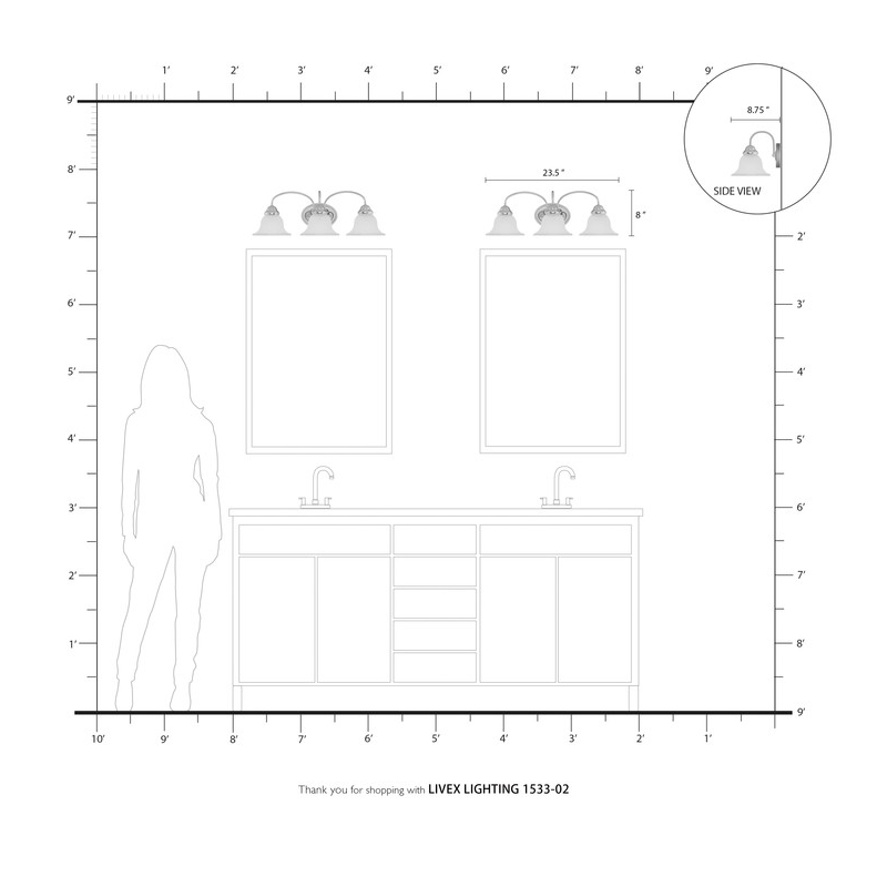 Livex Lighting Edgemont Bath Light in Polished Brass