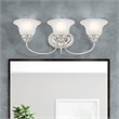 Livex Lighting Edgemont 3-Light Metal & Glass Bath Light in Polished Chrome
