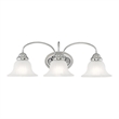 Livex Lighting Edgemont 3-Light Metal & Glass Bath Light in Polished Chrome