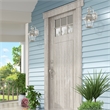 Livex Lighting Georgetown 1-Light Brass Outdoor Wall Lantern in Brushed Nickel
