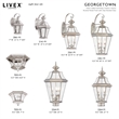 Livex Lighting Georgetown 1-Light Brass Outdoor Wall Lantern in Brushed Nickel