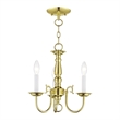 Livex Lighting Williamsburgh Mini Chandelier in Polished Brass