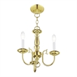 Livex Lighting Williamsburgh Mini Chandelier in Polished Brass