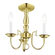 Livex Lighting Williamsburgh Mini Chandelier in Polished Brass