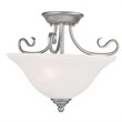 Livex Lighting Coronado Ceiling Mount in Brushed Nickel
