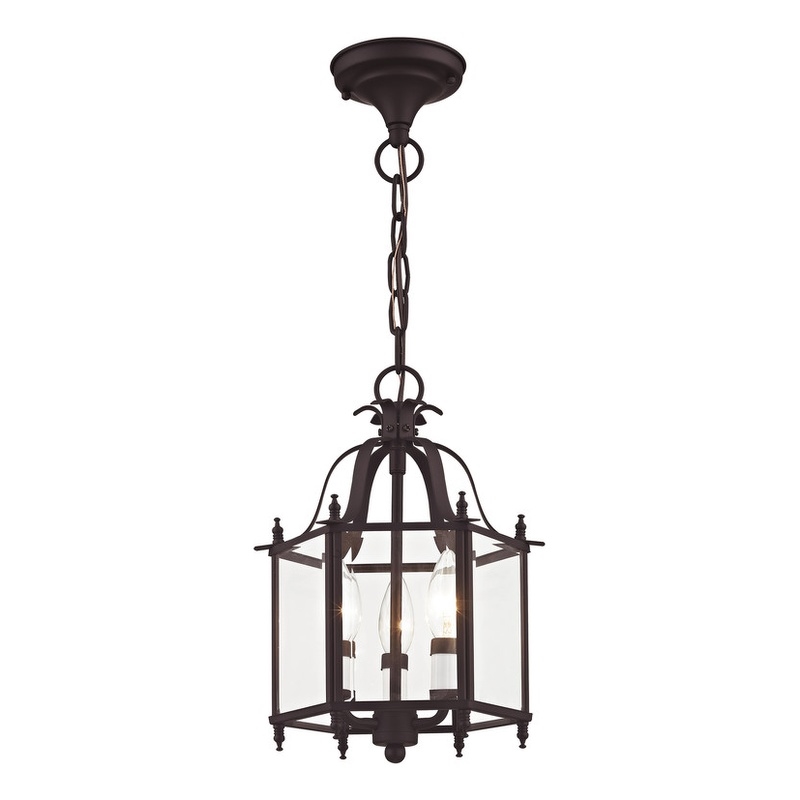 Livex Lighting Livingston 3 Light Bronze Chain Hang/Ceiling Mount